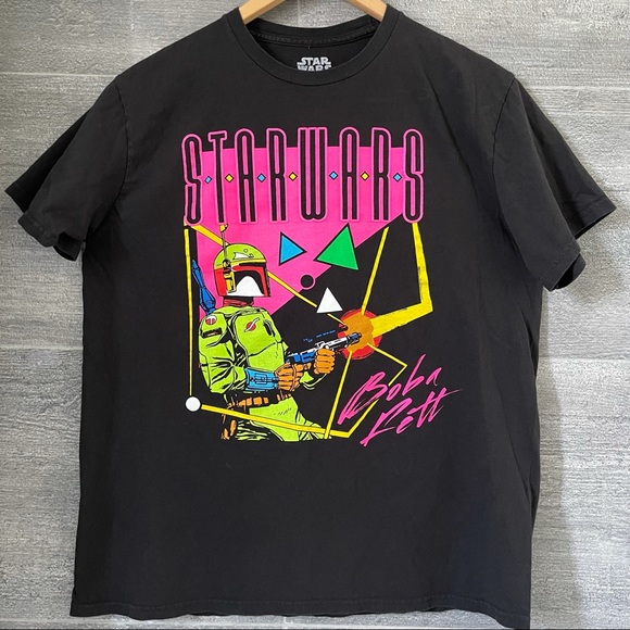 Star Wars Boba Fett Retro Graphic T Shirt